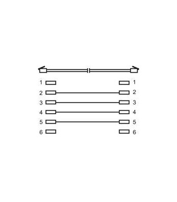 Cavo telefonico RJ11 Modulare 6P4C 2 mt