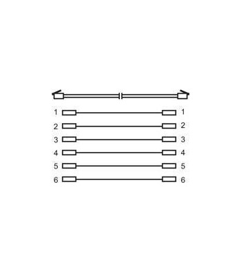 Cavo telefonico RJ12 Modulare 6P6C 6 mt