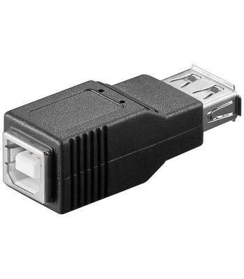 Adattatore Convertitore USB A Femmina USB B Femmina Nero