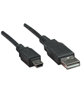 Cavo USB 2.0 A maschio/mini B 5 pin maschio 3 m Nero