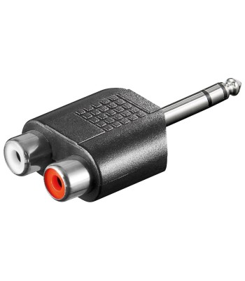 Adattatore Audio 6.3mm Maschio a 2 RCA Femmina