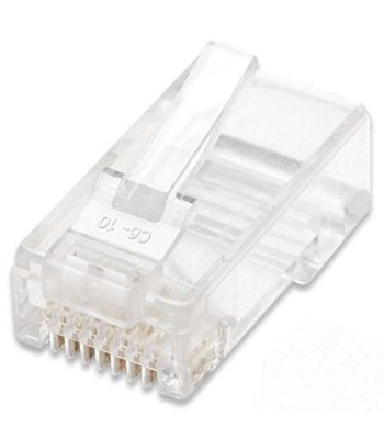 Plug Modulari RJ45 Cat5E per Cavo Rigido UTP