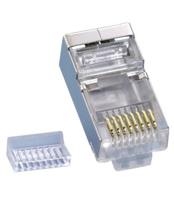 Plug Modulari RJ45 Cat5E con Slitta per Cavo Flessibile STP