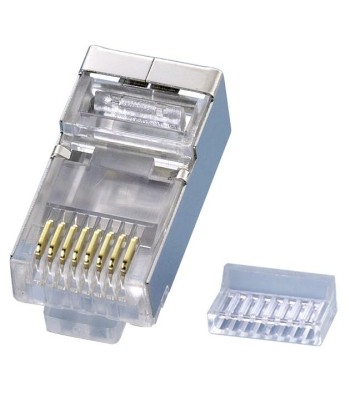 Plug Modulari RJ45 Cat5E con Slitta per Cavo Flessibile STP