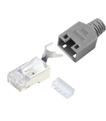 Plug per Cat. 5 e 6 STP con Guida e Copriconnettore