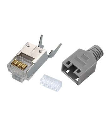 Plug per Cat. 5 e 6 STP con Guida e Copriconnettore