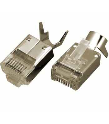 Plug per Cat. 5 e 6 STP con Guida e Copriconnettore