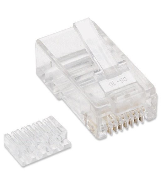 Plug Modulari RJ45 Cat6 con Slitta per Cavo Flessibile UTP