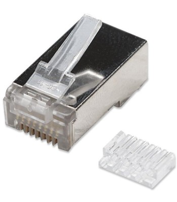 Plug Modulari RJ45 Cat6 con Slitta per Cavo Flessibile STP