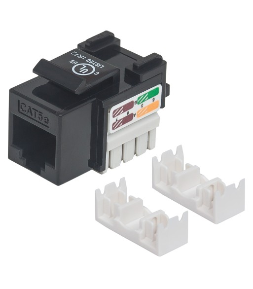 Frutto Keystone RJ45 Cat5e UTP Nero