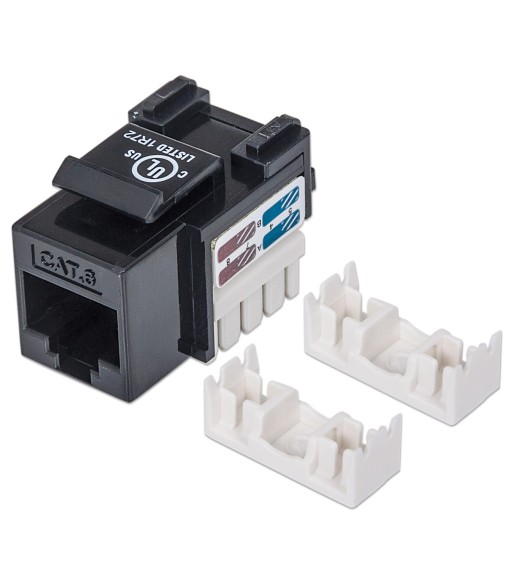 Frutto Keystone RJ45 Cat.6 UTP non schermato Nero