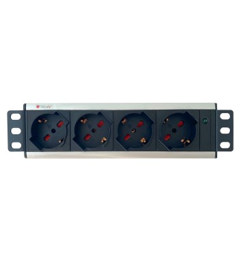 Multipresa Universale 4 Posti da Rack 10'' Spina Italiana 1,5U