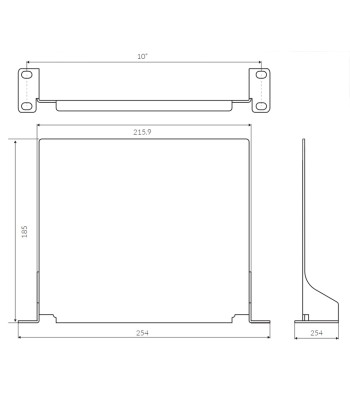 Mensola per Armadio Rack 10'' Grigio