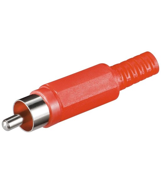 Connettore Audio RCA Maschio in plastica, Rosso