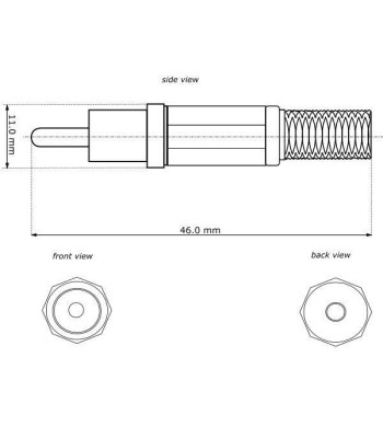 Connettore Audio RCA Maschio in plastica, Rosso