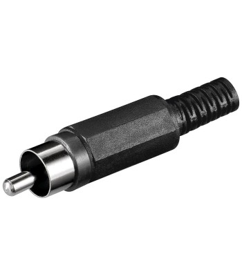 Connettore Audio RCA Maschio in plastica, Nero