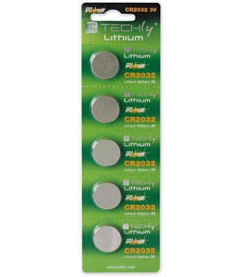 Batterie a Bottone Litio CR2032 (set 5 pz)