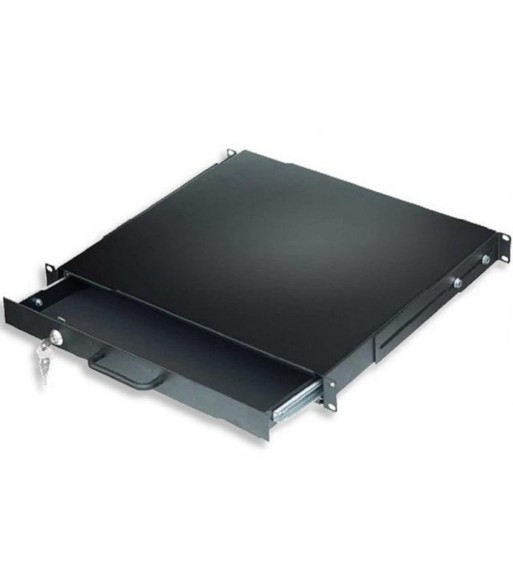 Cassetto Porta Tastiera 1U per Armadi Rack 19'' con Serratura Nero