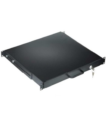 Cassetto Porta Tastiera 1U per Armadi Rack 19'' con Serratura Nero