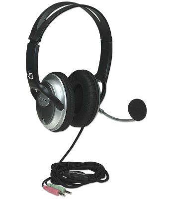 Cuffia Stereo Classica con Microfono 2x3.5mm