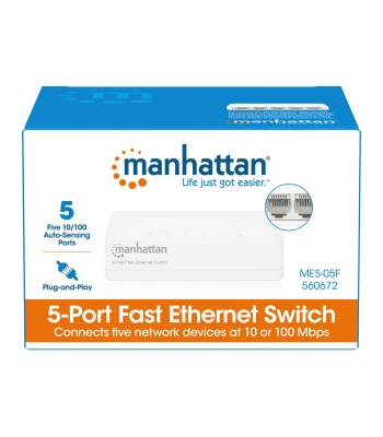 Switch Hub Office 10/100 Mbps Fast Ethernet 5 Porte