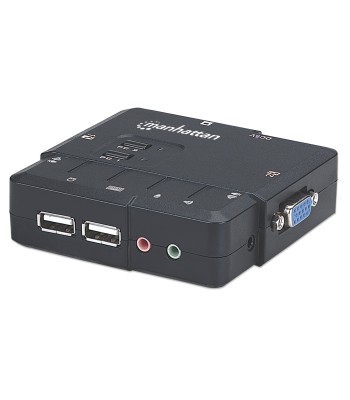 KVM Switch 2 Porte USB/Audio Nero