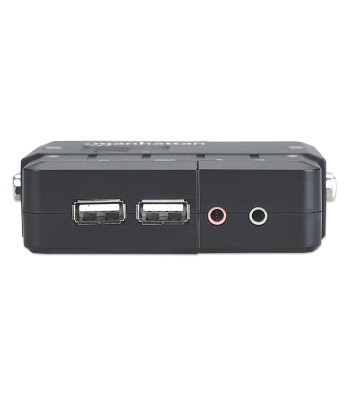 KVM Switch 2 Porte USB/Audio Nero