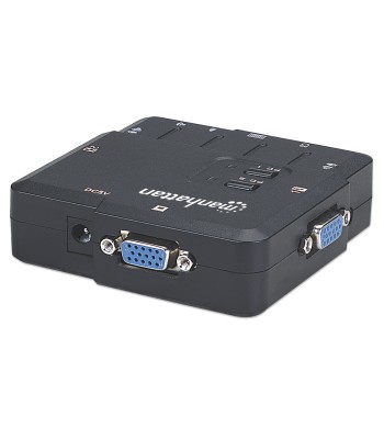 KVM Switch 2 Porte USB/Audio Nero