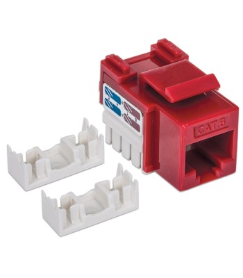 Frutto Keystone RJ45 Cat.6 UTP non schermato Rosso