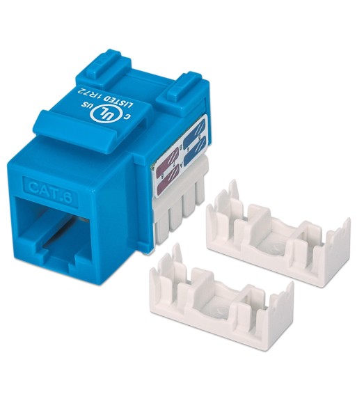 Frutto Keystone RJ45 Cat.6 UTP non schermato Blu