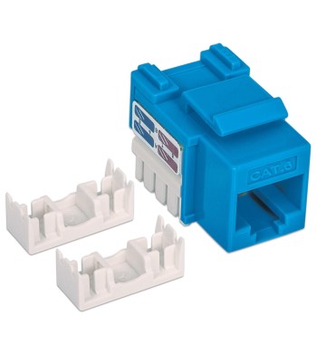 Frutto Keystone RJ45 Cat.6 UTP non schermato Blu