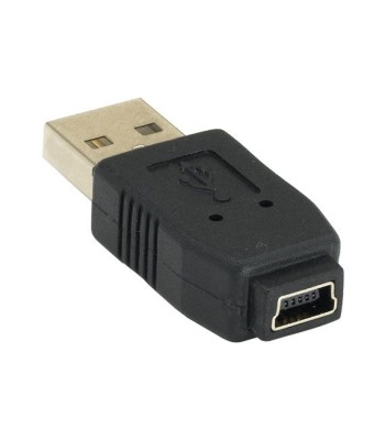 Adattatore Convertitore USB A Maschio a Mini B Femmina Nero