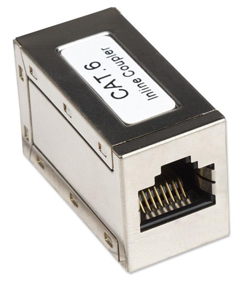 Accoppiatore RJ45 Cat6 8P8C Femmina/ Femmina, FTP, Silver