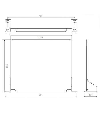 Mensola per Armadio Rack 10'' Nero