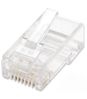 Confezione 100 Plug RJ45 per Cavo Rigido Cat.5e UTP