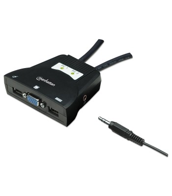 Mini KVM Switch 2 Porte USB con Audio