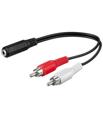 Cavo Stereo Jack 3.5 mm F a 2 x RCA M 0,20 mt