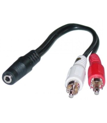 Cavo Stereo Jack 3.5 mm F a 2 x RCA M 0,20 mt