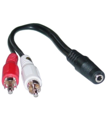 Cavo Stereo Jack 3.5 mm F a 2 x RCA M 0,20 mt