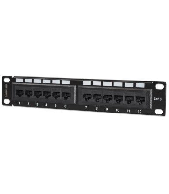 Pannello Patch per Rack 10'' 12 Porte UTP Cat.6 1HE