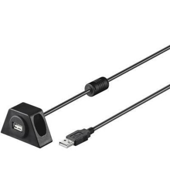 Prolunga USB 2.0 fissabile con viti 2 m Nero