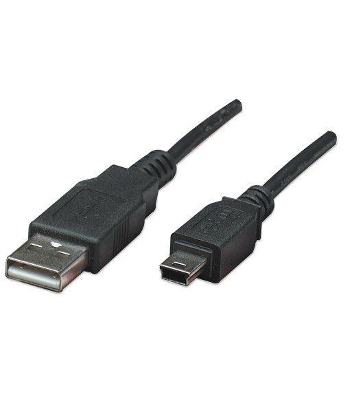 Cavo USB 2.0 A maschio/mini B 5 pin maschio 0,3 m Nero