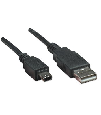 Cavo USB 2.0 A maschio/mini B 5 pin maschio 0,3 m Nero