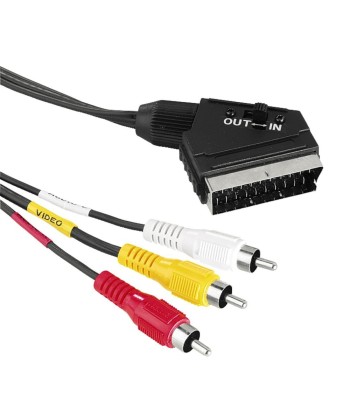 Cavo Audio video Scart RCA 2 Mt IN/Out