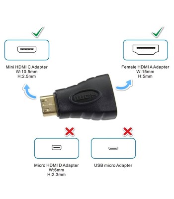 Adatattore da Mini HDMI Maschio a HDMI Femmina