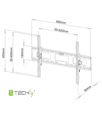 Supporto a Muro per TV LED LCD 40-65'' Inclinabile