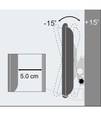 Supporto a Muro per TV LED LCD 23''-55'' Inclinabile Nero