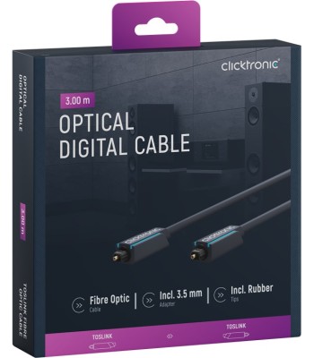 Cavo ottico digitale audio Toslink/Toslink 2 m