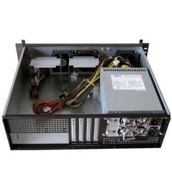 Chassis Industriale da Rack 19'' 3U Ultra Compatto Nero