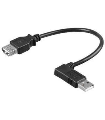 Cavo USB 2.0 A maschio angolato/A femmina 0,15m